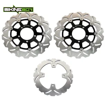 

BIKINGBOY Front Rear Brake Discs Rotors Disks Z 750 / ABS 07-12 Z 1000 SX ABS 11-17 16 15 Z1000 07-13 VERSYS 1000 2012 2013 2014