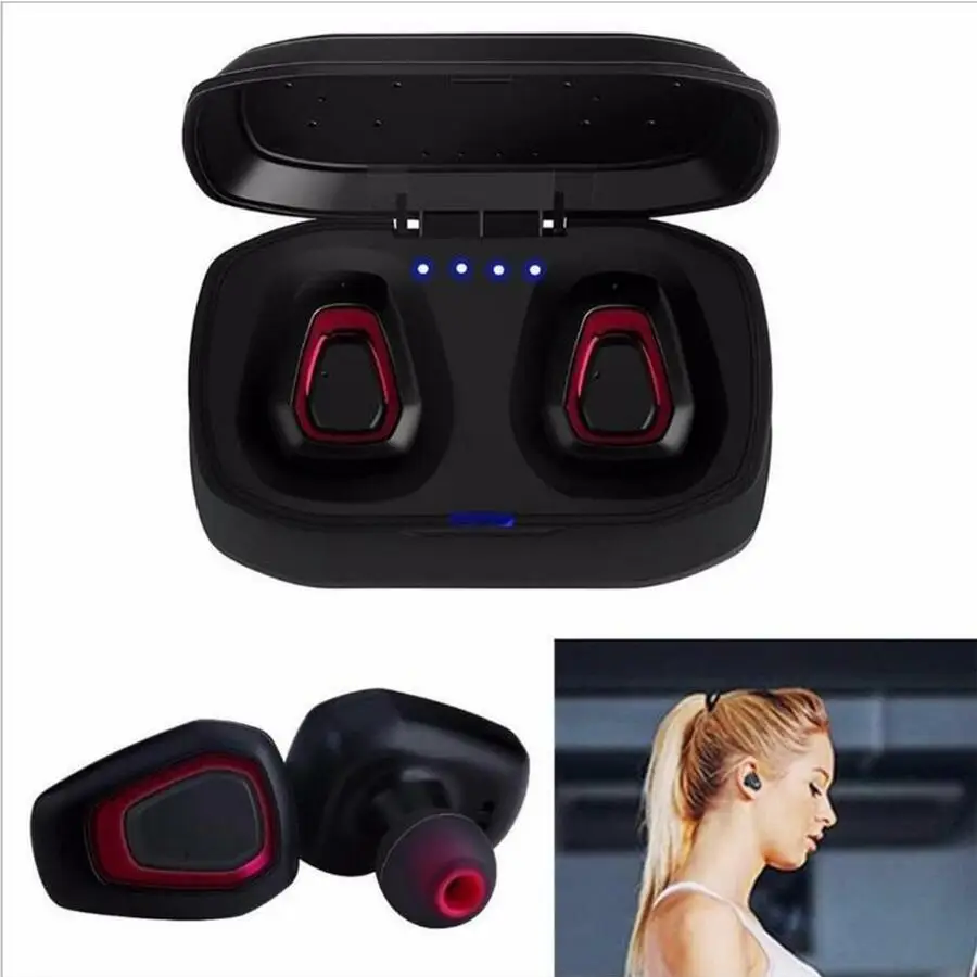 Беспроводные наушники Bluetooth гарнитура стерео спортивные с зарядным устройством