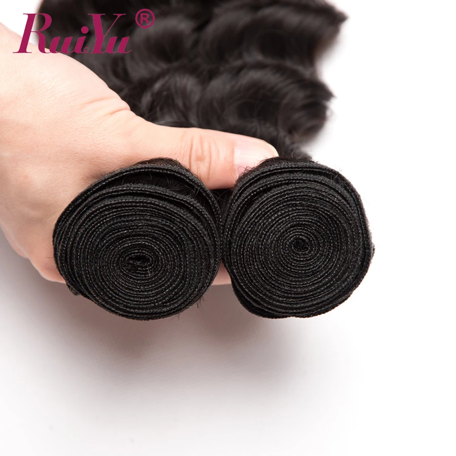 RUIYU Hair Loose Deep Wave Bundles Peruvian Hair Remy Human Hair Extensions Loose Wave Bundles Deals 12-26 Inch Free Shipping