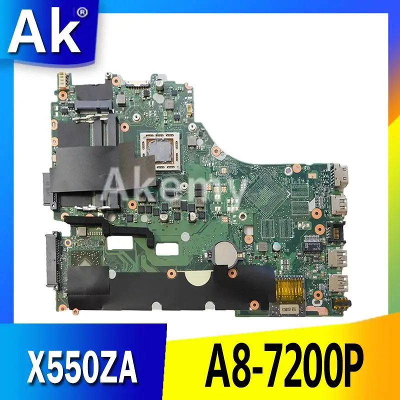 

AK X550ZA Laptop motherboard for ASUS X550ZA X550ZE X550Z X550 K550Z X555Z VM590Z Test original mainboard A8-7200P LVDS/EDP