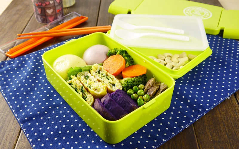 1-3 Layers Lunch Box Microwavable For Kid Adult Plastic Food Container Japanese Style Outdoor Travel Portable Large Bento Boxs  7