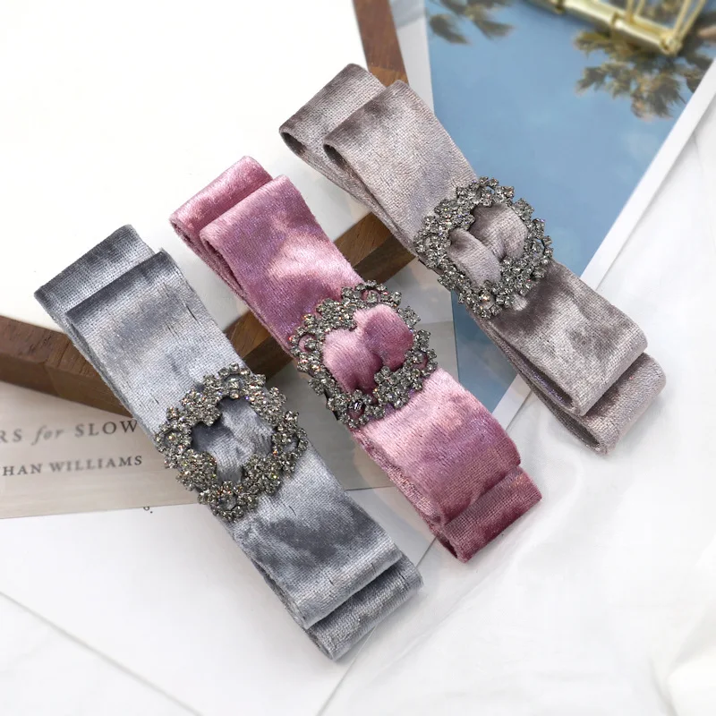 

High-end Korean Velvet Bow Hairpin Spring Clip Headwear Hair Card Jewelry Ponytail Clips Bridal Wedding Accessories for Women