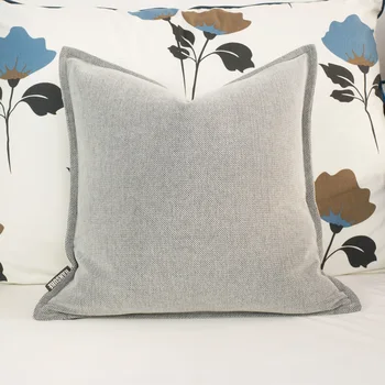 

Nordic Style Hemming Cushion Black White Throw Pillow Cushion Cover Thickened 78% Cotton Without Stuffing Home Decor