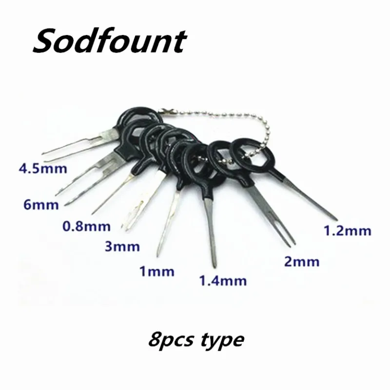 3pcs, 8pcs, 11pcs Car Plug Circuit Board Wire Harness Terminal Extraction Pick Connector Crimp Pin Back Needle Remove Tool