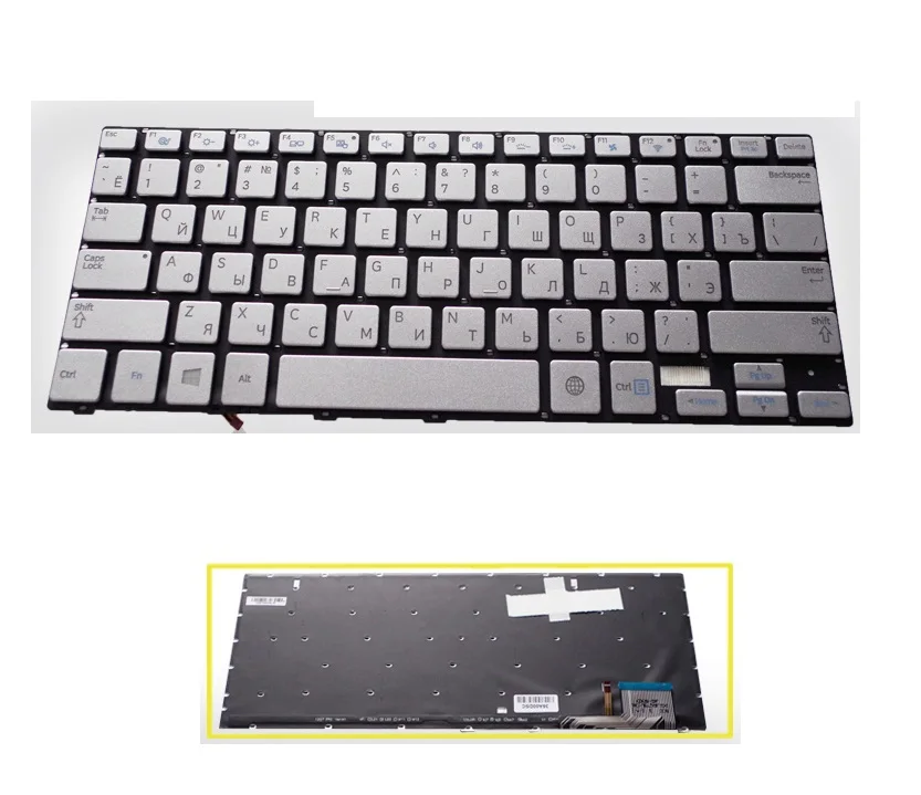 Laptop Palmrest with Keyboard for Samsung NP740U3E NP730U3E 740U3E 730U3E Spain SP Upper Case Cover Silver
