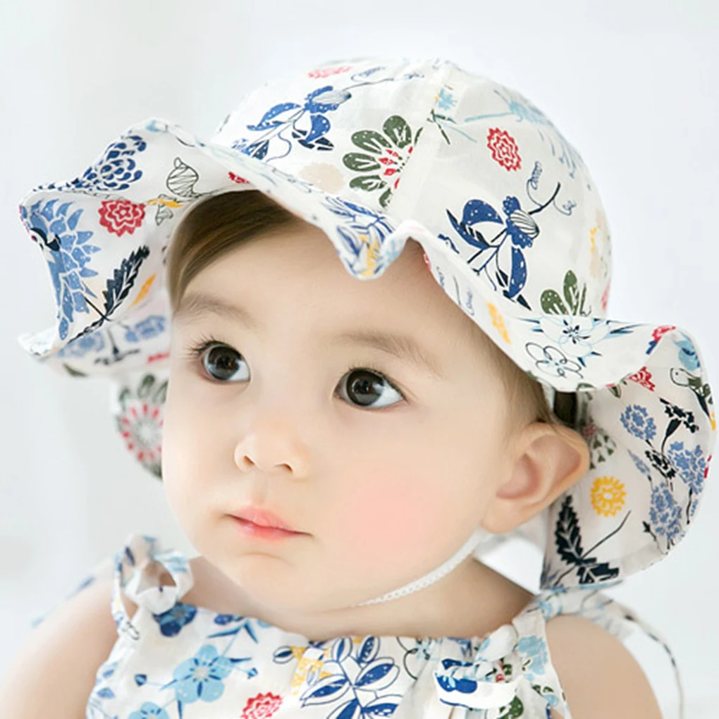Летняя уличная детская шапочка колпачок для младенцев для маленьких девочек хлопковая шляпа от солнца Для детей Детская летняя шляпа