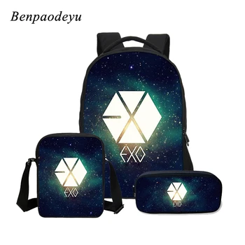 

Bookbags For School Laptop Backpack For Women Men Travel Bags Backpacks Children Boys Girls bag 3 Pcs/Set Letter Print Bookbag