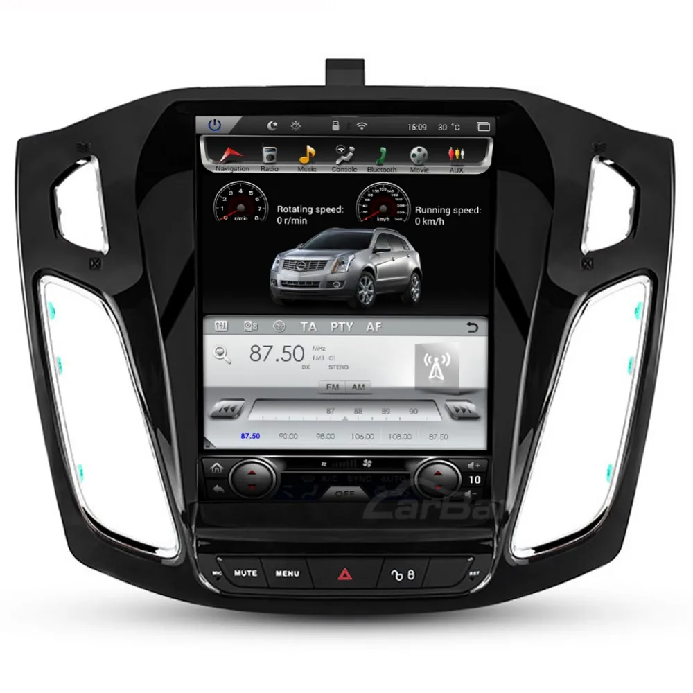 CARBAR 10," вертикальный ips экран Android автомобильный DVD gps-навигация, радио, стерео плеер для Ford Focus 2012- 2 Гб ram 64 Гб rom