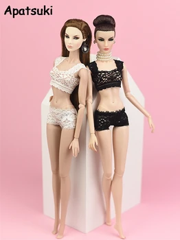 

1Set Fashion Doll Clothes Lace Underwear Vest & Brief For Blythe Doll 1/6 Knickers For Barbie 1/6 BJD Dolls Top & Underpant