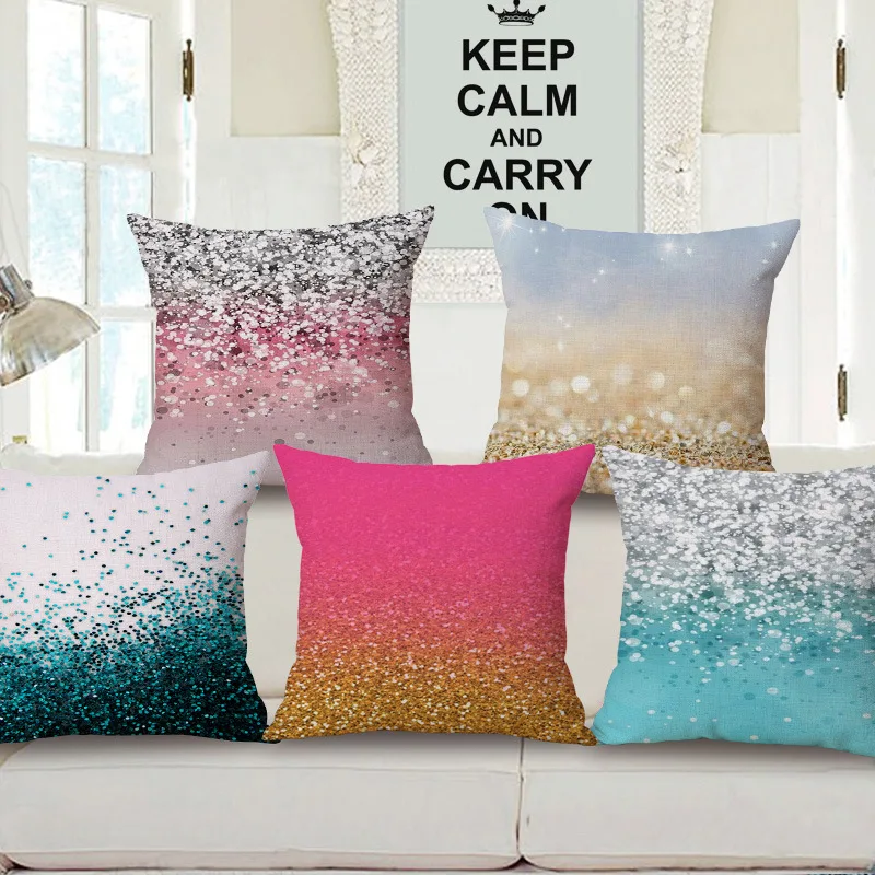 

2 PCS Rainbow gradient pillowcase cushion cover 45 x 45 cm