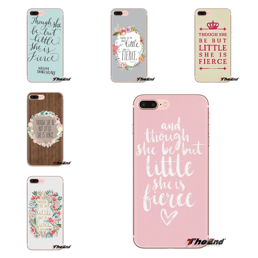 TPU Case Though She Be Little Is Shakespeare For Huawei G7 G8 P7 P8 P9 P10 P20 P30 Lite Mini Pro P Smart Plus 2017 2018 2019 |