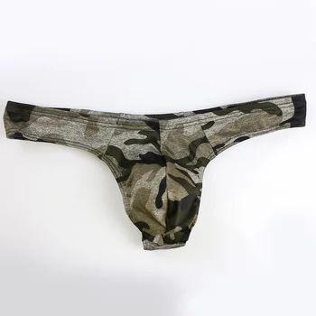 

Men Summer Sexy Underwears Comfortable T-back Bulge Printing Breathable Underpants BMF88