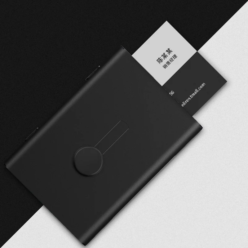 

Business Card Clip Business Large Capacity Men's Card Receiving Box Women's Card Box Creative Automatic Business Card Box Custom