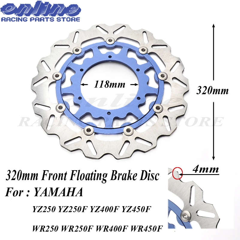 320 мм Большая передняя фотовспышка для YZF WRF YZ250 YZ250F YZ400F YZ450F WR250 WR250F WR400F WR450F
