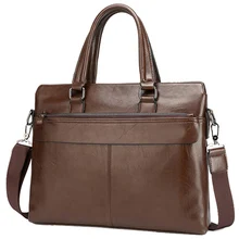 Большая вместительная мужская повседневная сумка из искусственной кожи на молнии, мужская сумка на плечо для ноутбука длиной 15 дюймов, деловые портфели, брендовые сумки