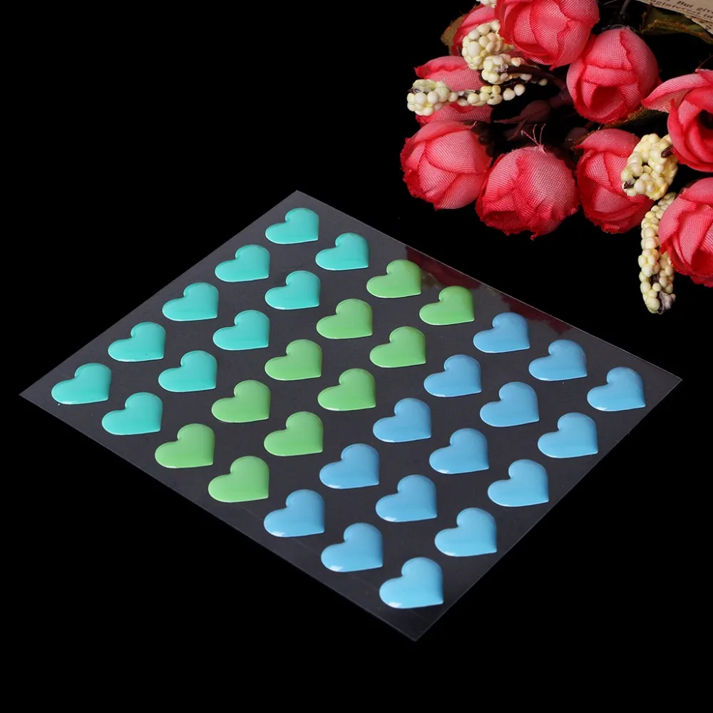 Heart Shape Enamel Dot Self Adhesive Embellishment for Cardmaking and