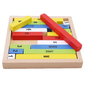 

1-10 Digit Cognitive Math Toy Montessori Education Wooden Toys Teaching Logarithm Version Kid Early Learning Digit Box