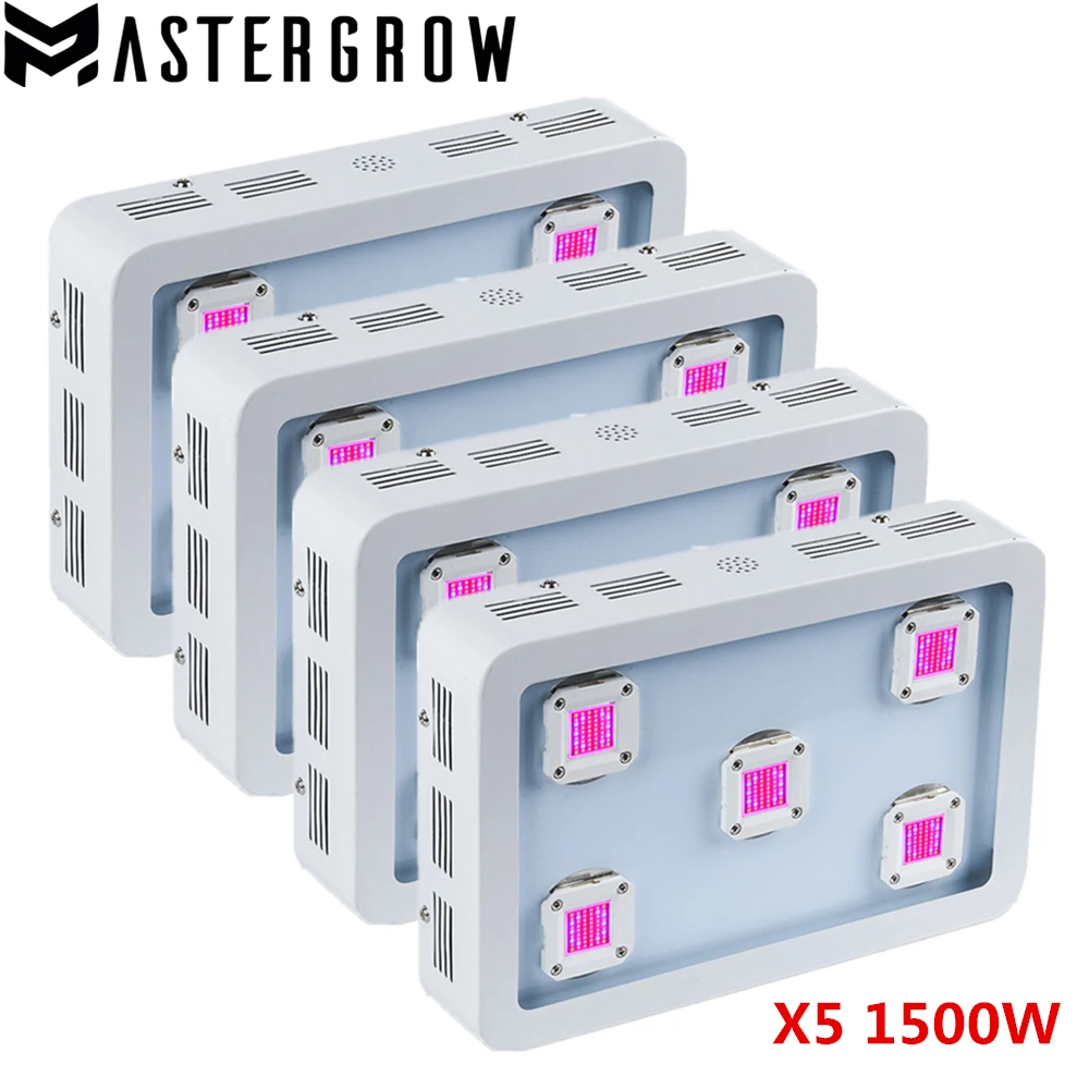 4 шт. MasterGrow X5 1500 W COB светодиодный световая панель для проращивания полный спектр 410-730nm для Выращивание комнатных растений и цветок с высоким