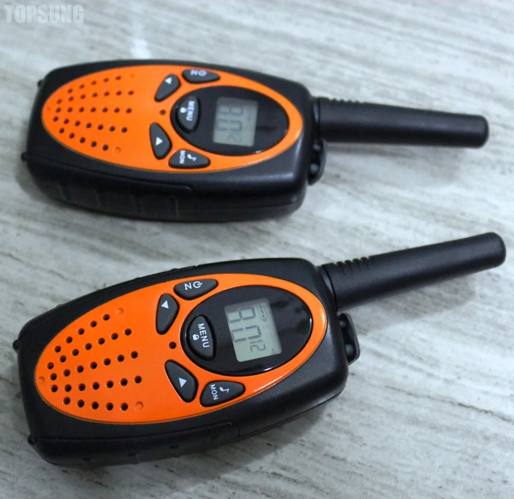 

T628 walkie talkie radio handy FRS walkie-talkie GMRS 462mhz 1W PMR interphone transmitter UHF CB transceiver (Orange)