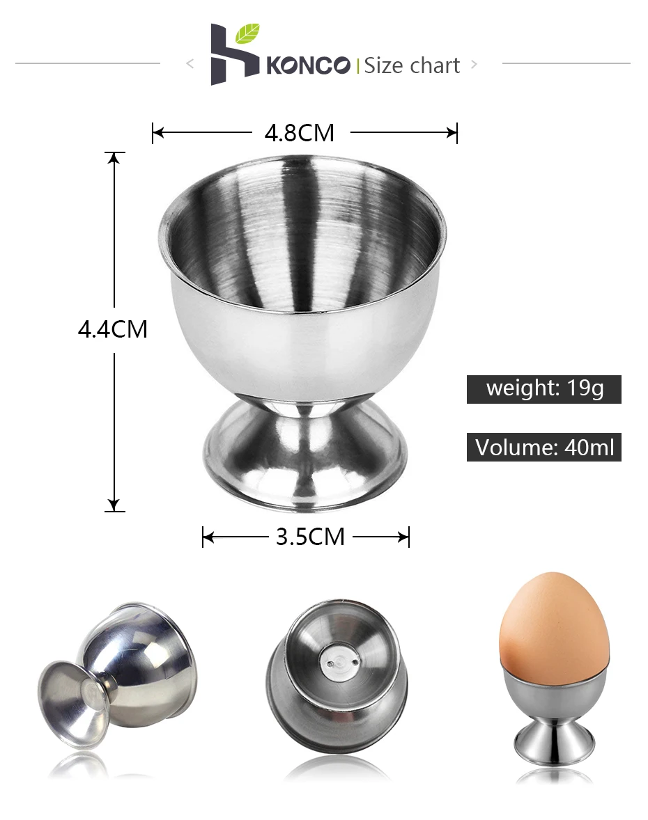4 шт./компл. держатель для яиц, Нержавеющая сталь всмятку яйцо чашки держатель подставка, яичная Подставка для хранения можно мыть в посудомоечной машине