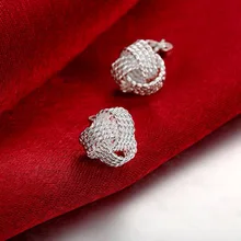 925 ювелирные изделия посеребренные серьги, посеребренные модные украшения, модные серьги «теннис» SMTE013