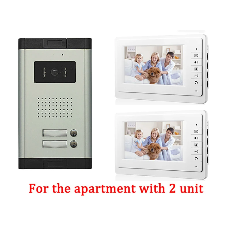 Apartment 2 Unit Intercom Entry System Wired Video Door Phone Audio Visual Apartment 2 Unit Intercom Entry System Wired Video Door Phone Audio Visual