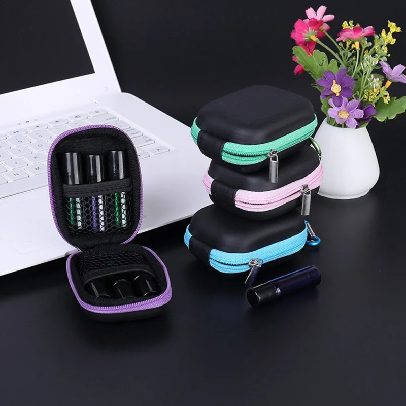 

Mini Essential Oil Storage Box Portable 5ML Essential Oil Storage Bag forTravel Carrying Holder Nail Polish Collect
