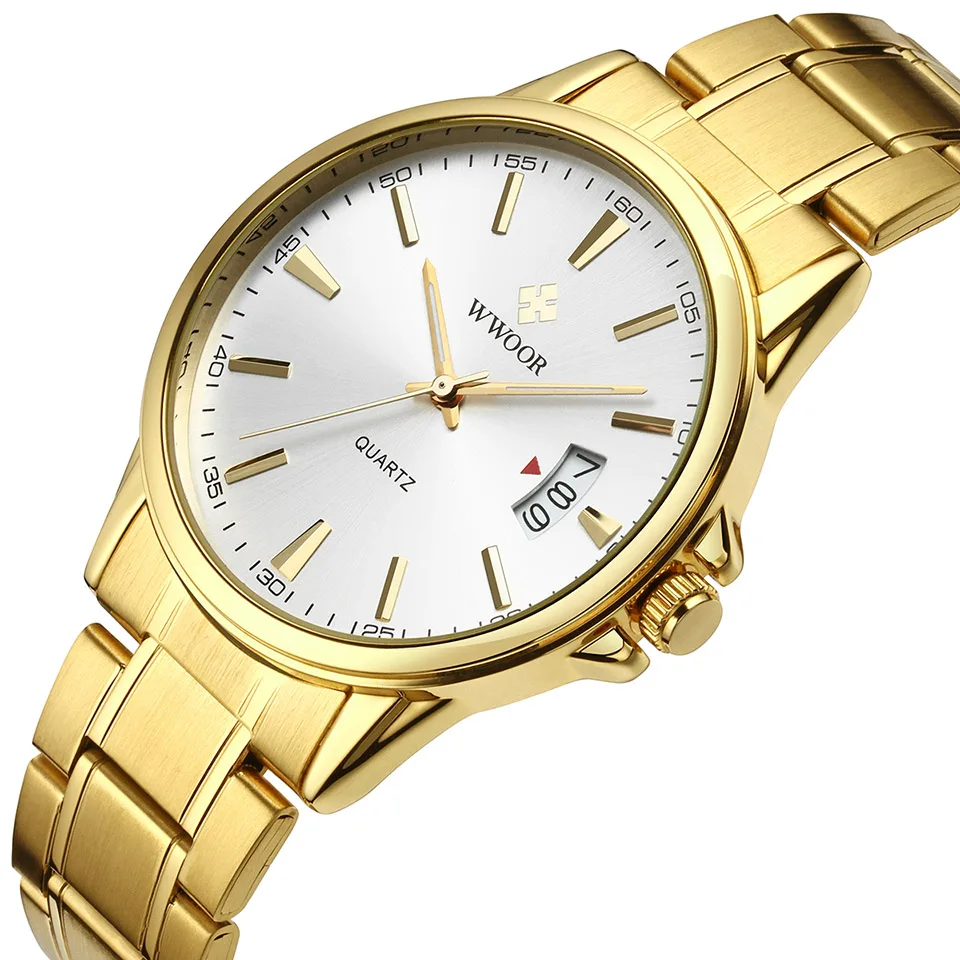 White Face Men Bracelets Watches Waterproof Male Clock Business