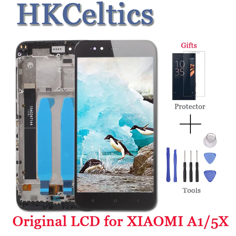 

AAA Quality LCD with Frame For XiaoMi Mi A1 LCD Display and Touch Screen For XiaoMi 5X/A1 LCD Digitizer Assembly Black White