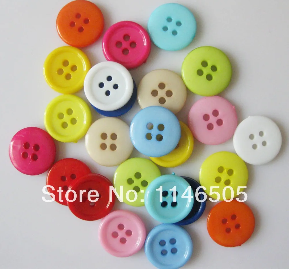 Plastic Buttons For Craft 200pcs Mixed Color 20mm Sewing Garment Button