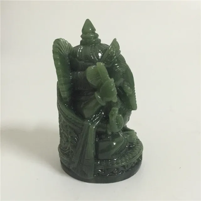 Statue de bouddha Ganesha, Sculpture d'éléphant et de dieu, Figurine Ganesh, pierre de Jade artificielle, accessoires de décoration de jardin pour la maison 5