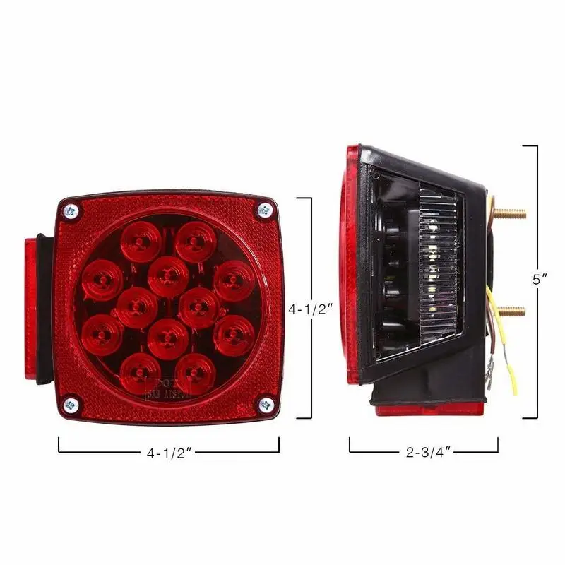 12 V светодиодный Погружной Прицеп комбинация остановить поворот хвоста свет комплект-идеально подходит для буксировки приложений до 8" в ширину, таких как мотоцикл