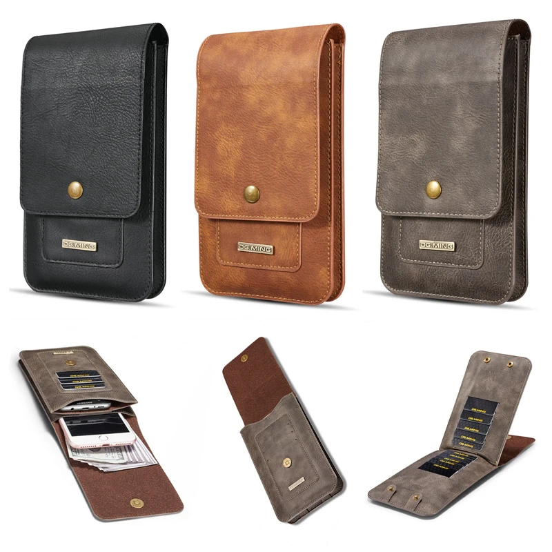baratas Sacos de Telefone Bolsa de Couro multifunções Gancho Loop Belt Caso Clip para iphone Huawei LG Xiaomi HTC Nokia Sony saco da cintura Sacos de Carteira