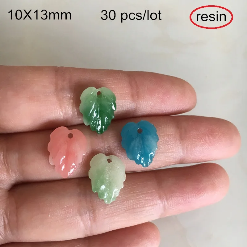 

30 pcs -10x13mm Small Cute Resin Leaf Charms,Green,Blue,Pink,Vivid Small Leaf For Jewelry,Earrings,Crafts Making -Free Shipping