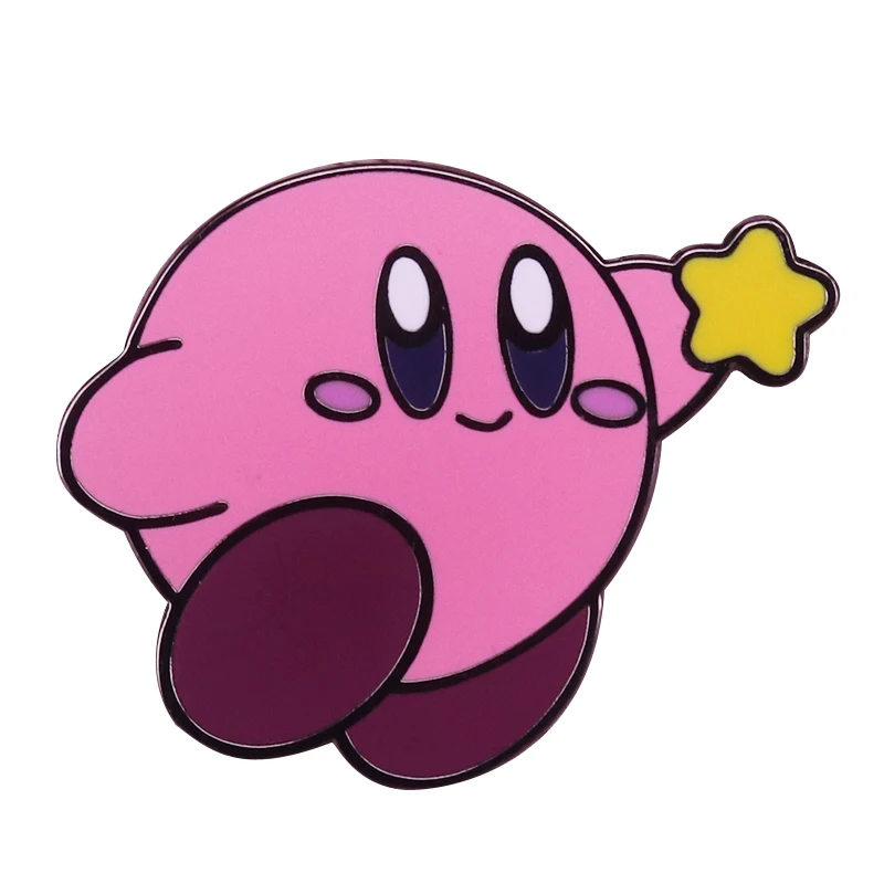 

Kirby enamel pin dreamland star brooches cute game badge cartoon pastel jewelry girls children gift fun clothes decor