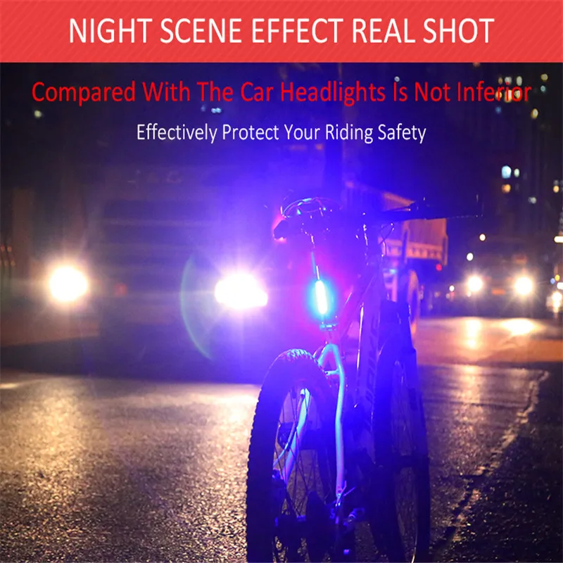 LED Car door projector lights Motorcycle Bike USB Charging Waterproof Safety Taillight Night Riding Day Wolf Star Warning Lights