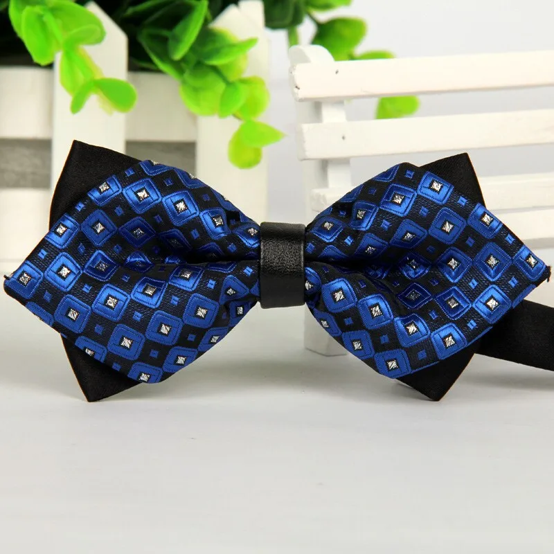 2015 Formal Fashion 12 cm *6 cm pointed bow ties for men royal blue
