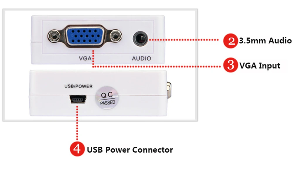 VGA в HDMI конвертер HD 1080 P конвертер адаптер мини VGA2HDMI компьютер для ТВ проектор с аудио