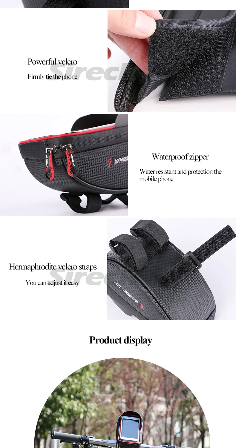 Велосипедная сумка на колесиках, водонепроницаемая, MTB, сумка для шоссейного велосипеда, 6 дюймов, сенсорный экран, чехол для телефона, велосипедная верхняя рама, сумка на руль, Аксессуары для велосипеда