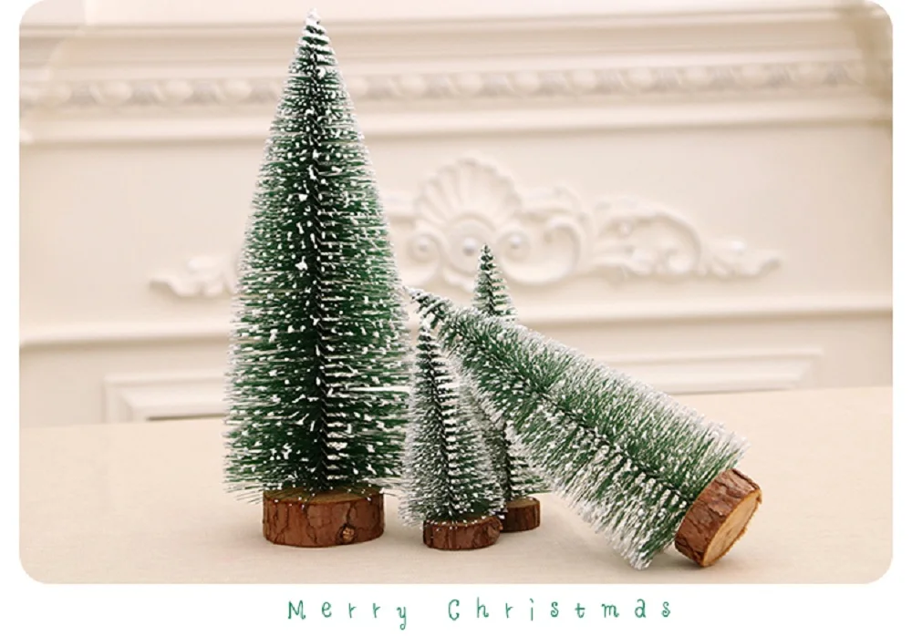 30 см мини Рождественские Елочные настольные украшения маленькая сосновая елка помещается на рабочий стол для домашнего украшения Рождественский подарок на год