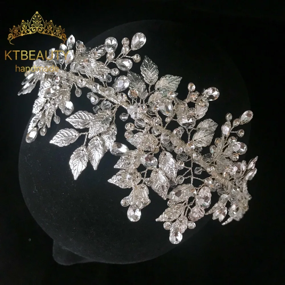 New Rhinestone Silver/Gold Custom Made Big Tiara Handmade Headpiece Royal Bridal Wedding