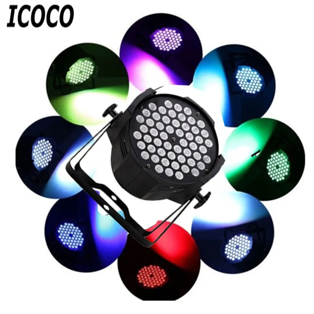 

ICOCO 54pcs*1W Cast Aluminum Par Light Disco Stage Club Party KTV Show Indoor LED Light Spotlight Work Light Super Bright Lamp