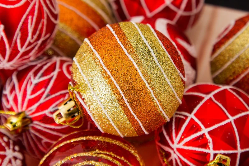 Высокое качество большая коробка красочные DIY Праздник Рождественская елка Декор шар-безделушка подвесные рождественские украшения-орнаменты для вечеринки для дома