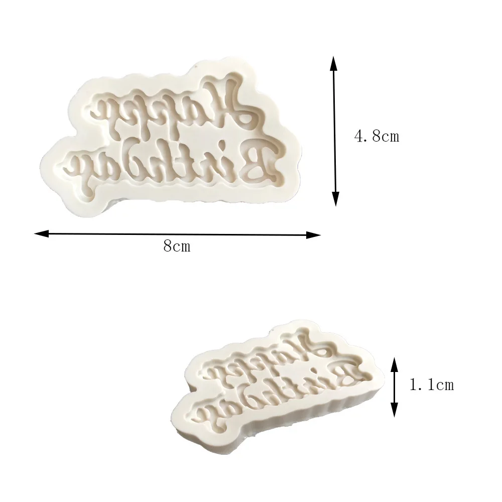 Письмо с днем рождения форма силиконовая форма для шоколада помадка торт украшения инструменты форма для кекса