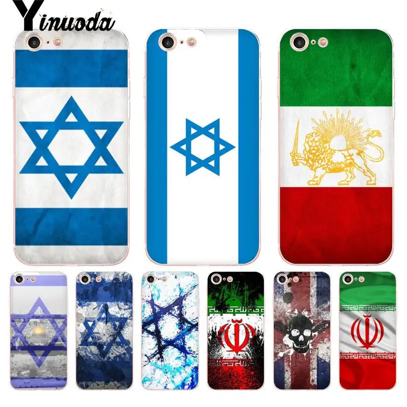 

Yinuoda For iphone 7 6 X Case National flag Iran Israel Phone Accessories Case for iPhone X 6 6s 7 7plus 8 8Plus XS XR XS XR