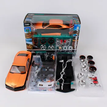 

Bburago 1:24 2010 chevrolet camaro ss rs orange car diecast sets car model metal kits hand-assembled car shape toy gift 39361