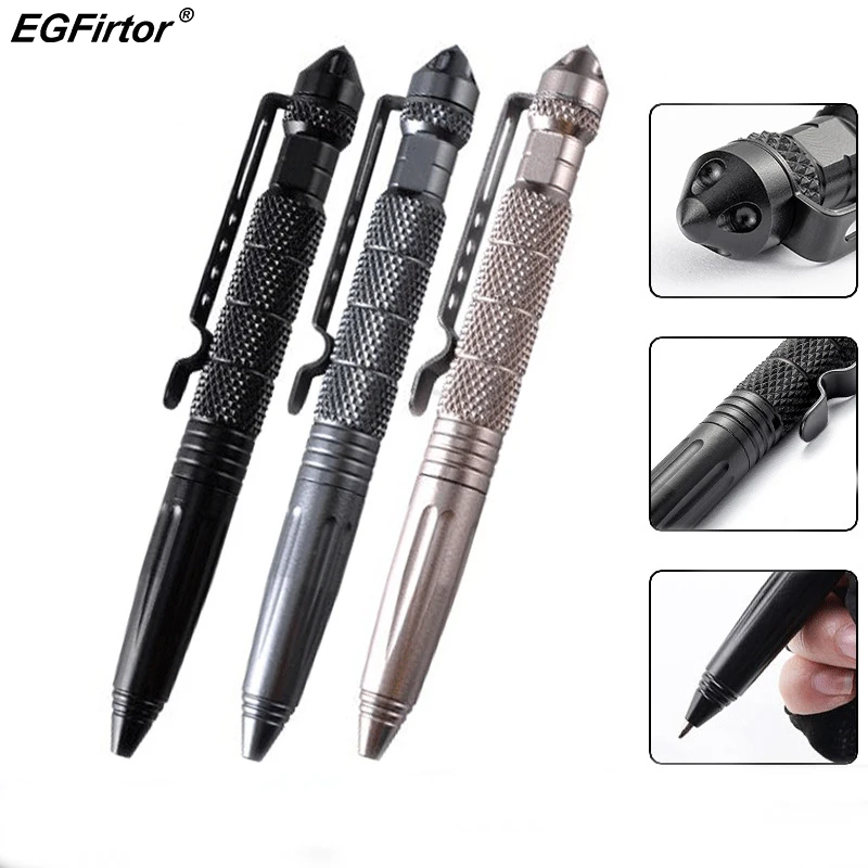 Aluminium Tactical Pen Writing//Self Defense Glass Breaker Survival MultiFuntioin