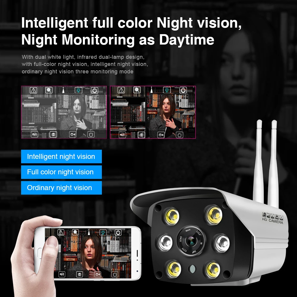 ZGWANG 1080P беспроводная wifi пуля ip камера наружная Водонепроницаемая наблюдения CCTV