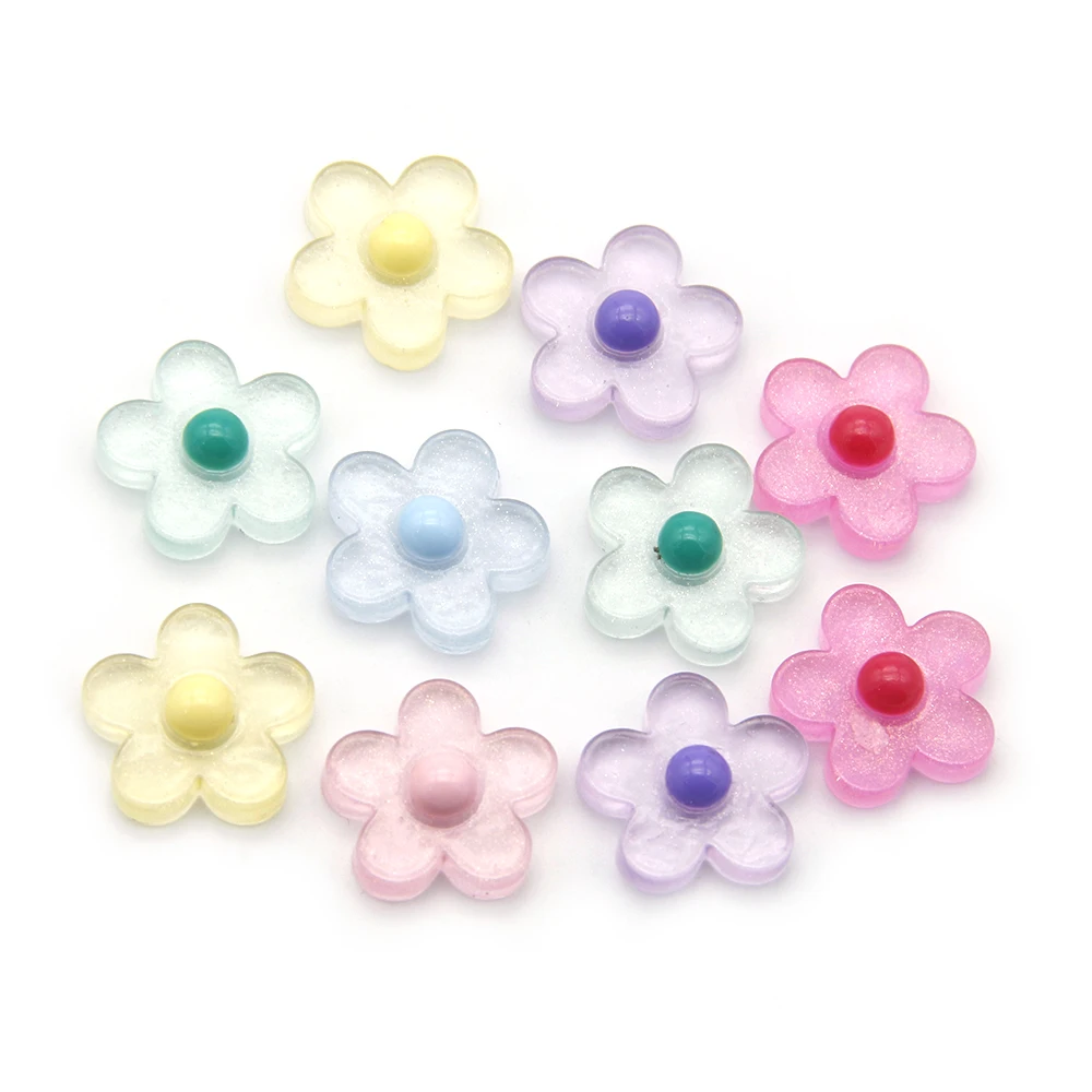 

New 20pcs 2cmx2cm Transparent Flower Plastic Planer 3D Resin Bow-knot DIY Accessories Scrapbooking Craft Handmade Decor,20Yc6999
