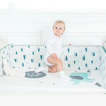 

Newborns Room Anti-collision Fence Baby Bed Thicken Bumpers Crib Around Cushion Cot Protector Pillows Baby Room Decor